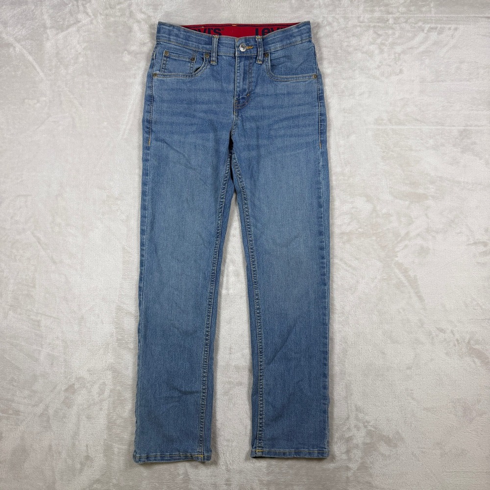 Levis 514 Straight Jeans Boys Size 12 Regular Light Wash Stretch Denim Kids